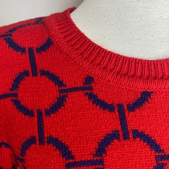 Joe Fresh SM red crew neck knit sweater - Picture 4 of 4